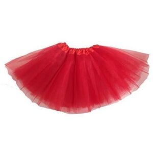 NWT Red Tutu Skirt tulle ballet dance dress up Halloween kids one size